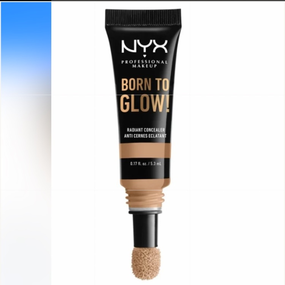 🆕NYX- Born to Glow Radiant Concealer with Puff: Medium Olive
